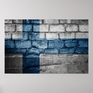 Poster Drapeau de Finlande