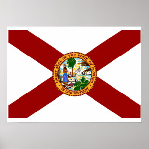 Poster Drapeau de Floride