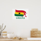 Poster Drapeau de football du Ghana (Cuisine)