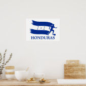 Poster Drapeau de football du Honduras (Cuisine)