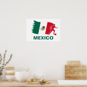 Poster Drapeau de football du Mexique (Cuisine)