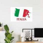 Poster Drapeau de football italien (Bureau à domicile)