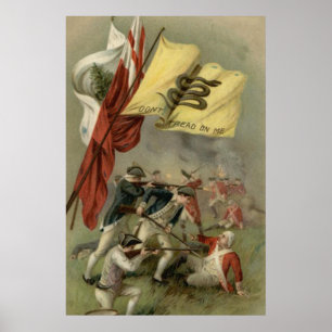 Poster Drapeau de Gadsden - Colline de Bunker