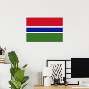 Poster Drapeau de Gambie