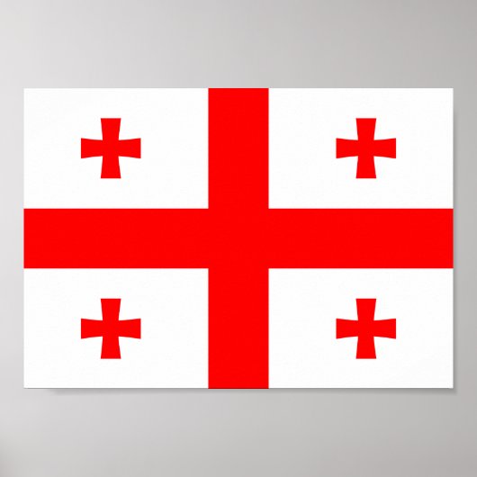 Poster Drapeau de Géorgie (Devant)