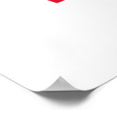 Poster Drapeau de Géorgie (Coin)