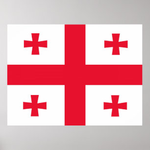 Poster Drapeau de Géorgie