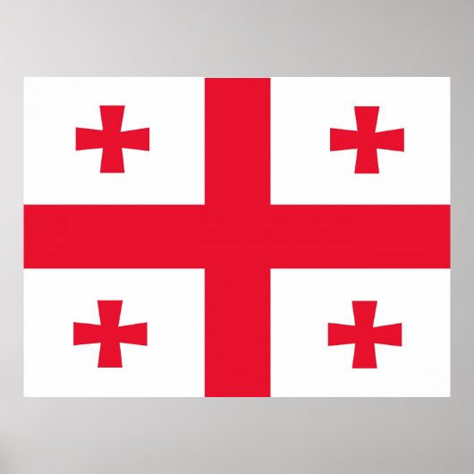 Poster Drapeau de Géorgie (Devant)