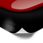 Poster Drapeau de Géorgie (Coin)