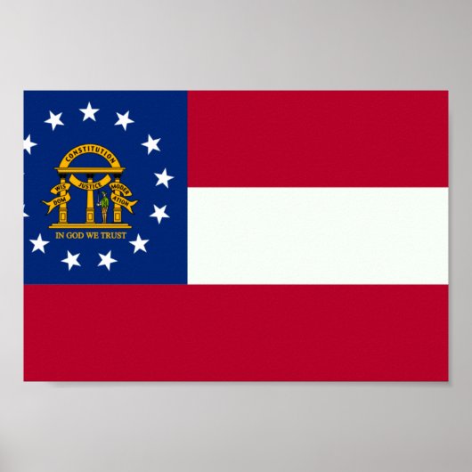 Poster Drapeau de Géorgie (Devant)