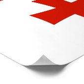 Poster Drapeau de Géorgie (Coin)