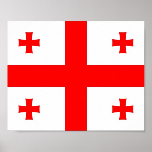 Poster Drapeau de Géorgie (Devant)