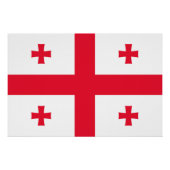 Poster Drapeau de Géorgie (Devant)