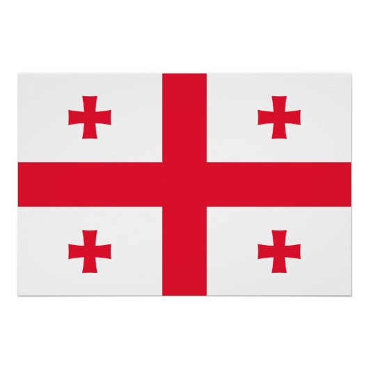Poster Drapeau de Géorgie (Devant)