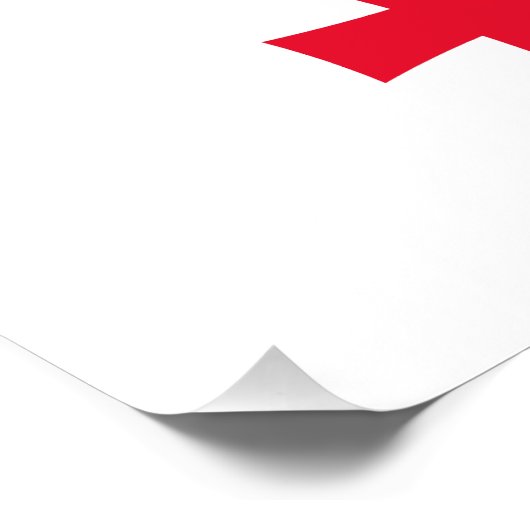 Poster Drapeau de Géorgie (Coin)