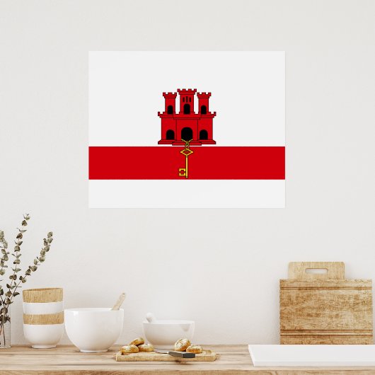 Poster Drapeau de Gibraltar (Cuisine)