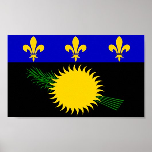 Poster Drapeau de Guadeloupe (Devant)