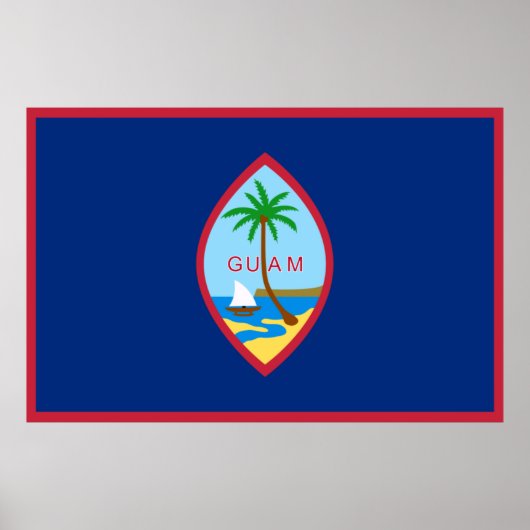 Poster Drapeau de Guam (Devant)