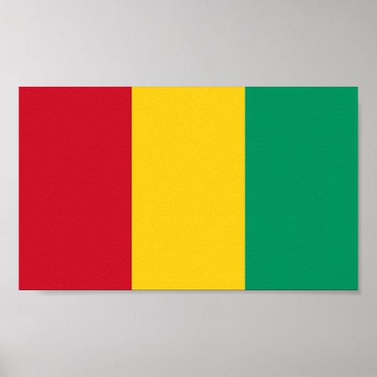 Poster Drapeau de Guinée (Devant)