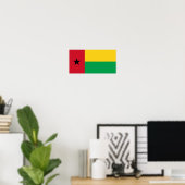 Poster Drapeau de Guinée-Bissau (Bureau à domicile)