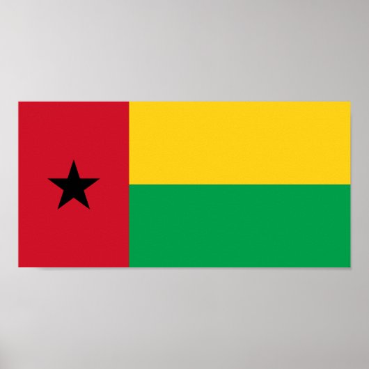Poster Drapeau de Guinée-Bissau (Devant)