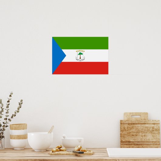 Poster Drapeau de Guinée équatoriale (Cuisine)