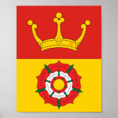 Poster Drapeau de Hampshire (comté du Royaume-Uni) (Devant)