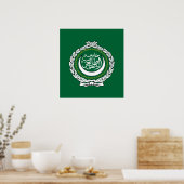 Poster Drapeau de haute qualité de la Ligue arabe (Cuisine)
