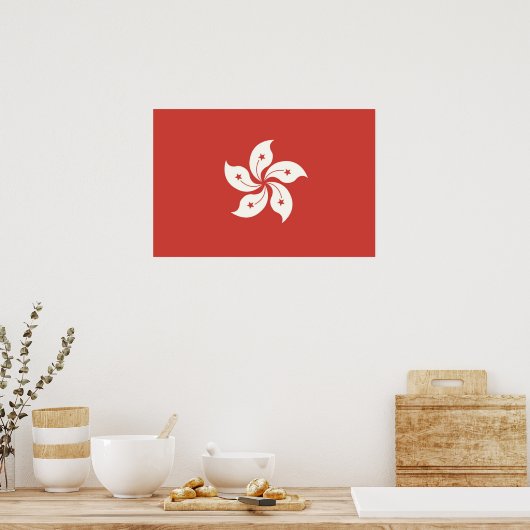 Poster Drapeau de Hong Kong (Cuisine)