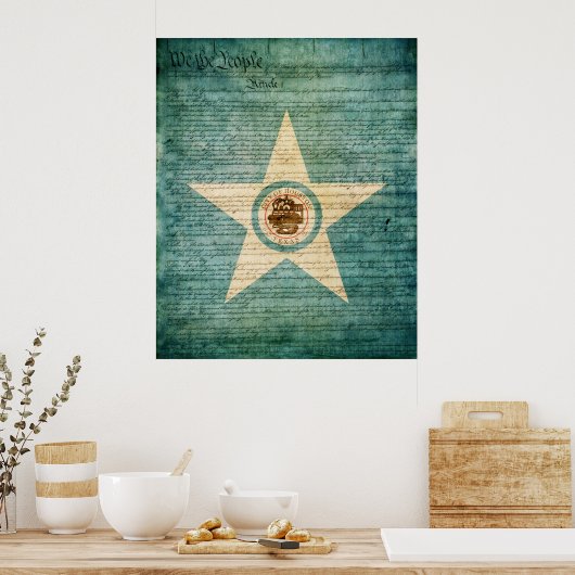 Poster Drapeau de Houston (Cuisine)