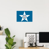 Poster Drapeau de Houston (Bureau à domicile)