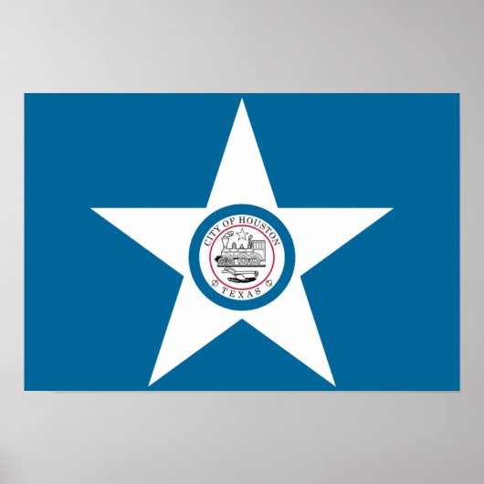Poster Drapeau de Houston (Devant)