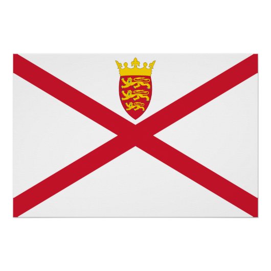 Poster Drapeau de Jersey (Devant)
