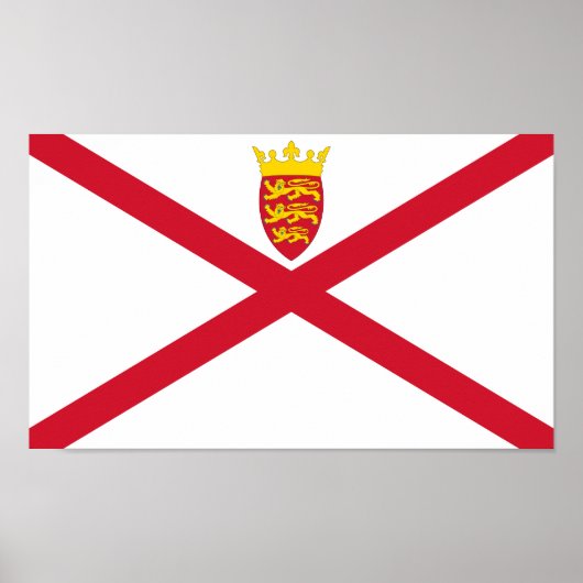 Poster Drapeau de Jersey (Devant)