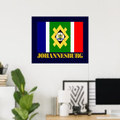 Poster Drapeau de Johannesburg (Bureau à domicile)