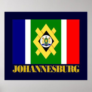 Poster Drapeau de Johannesburg
