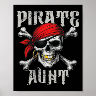 Poster Drapeau De Jolly roger De Tante Pirate Et Traverse