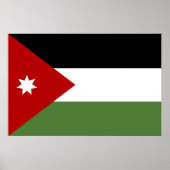 Poster Drapeau de Jordanie (Devant)