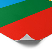 Poster Drapeau de Karatchaïevo-Tcherkessie (Coin)