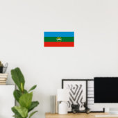 Poster Drapeau de Karatchaïevo-Tcherkessie (Bureau à domicile)