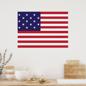 Poster Drapeau de la bannière étoilée des États-Unis (Cuisine)
