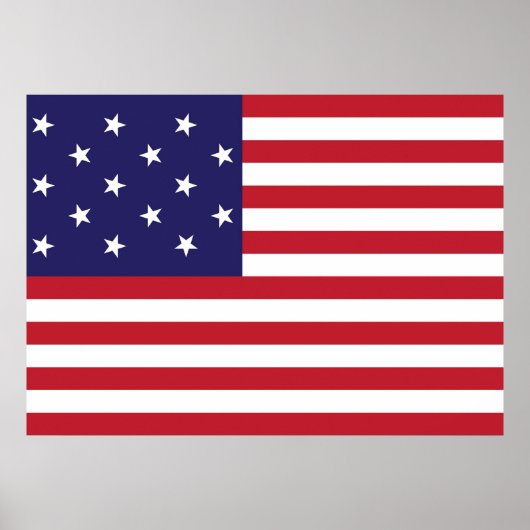 Poster Drapeau de la bannière étoilée des États-Unis (Devant)