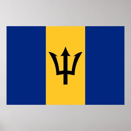 Poster Drapeau de la Barbade (Bajan) (Devant)