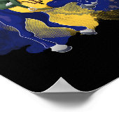 Poster Drapeau de la Barbade équitation (Coin)