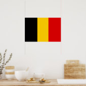 Poster Drapeau de la Belgique (Cuisine)
