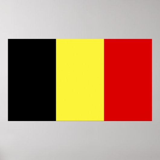 Poster Drapeau de la Belgique (Devant)