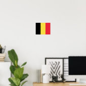 Poster Drapeau de la Belgique (Bureau à domicile)