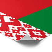 Poster Drapeau de la Biélorussie (Coin)