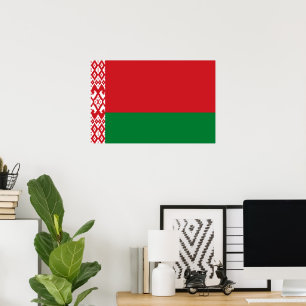 Poster drapeau de la Biélorussie