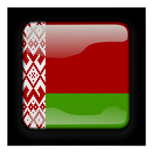 Poster Drapeau de la Biélorussie (Devant)